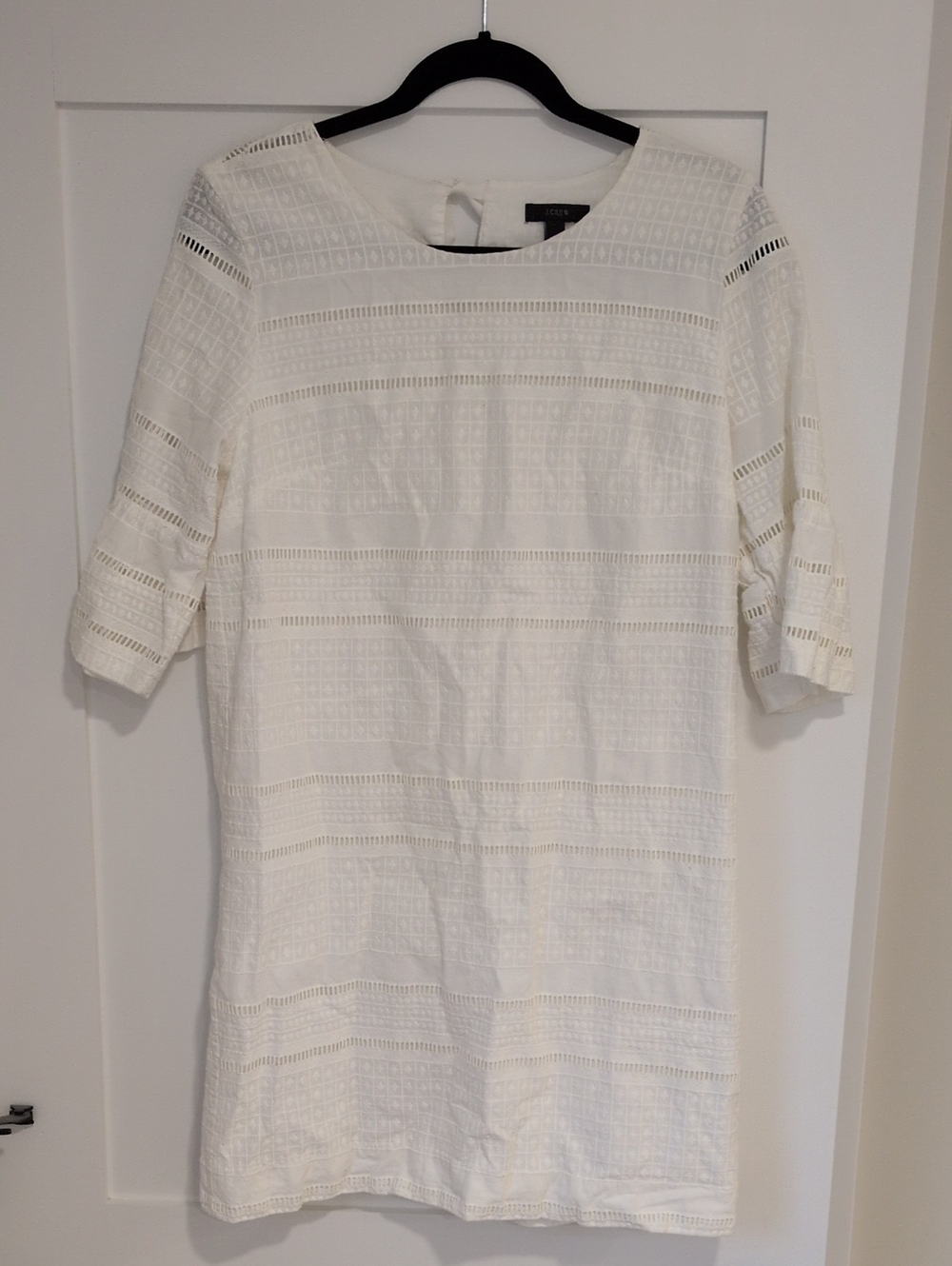 Jcrew Cream Eyelet Shift Tunic